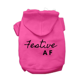 Festive AF Hoodie (Color: Pink, size: 3X Large)