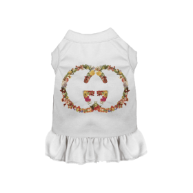 Floral Pucci Dog Dress (Color: White, size: 2X Large)