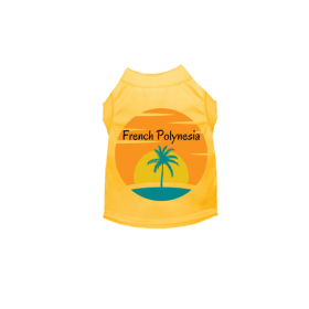 French Polynesia- Dog Shirt (Color: Yellow, size: 2X Large)