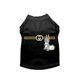 Gucchewi Bunny- Dog Shirt (Color: Black, size: medium)