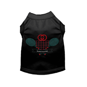Gucchewi Tennis Club Dog Outfit (Color: Black, size: medium)