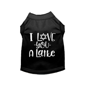 I Love You A Latke (Color: Black, size: X Large)