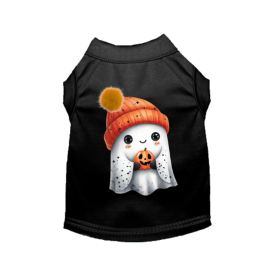 Pup-O-Lantern Cozy Ghost Tee (Color: White, size: small)