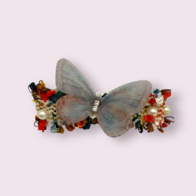The Mariposa Collection Tweed Hair Bows (Color: Solid Hot Pink, size: Jardin Vivant)