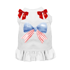 All-American Sweetheart Dog Dress (Color: White, size: XS)