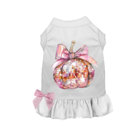 Pretty Pink Pumpkin Dog Dress (size: 2X Large)