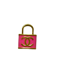 CC Lock Charm Collar (Color: Pink, size: 18")