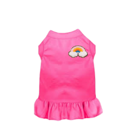 Chenille Rainbow (Color: Hot Pink, size: X Large)