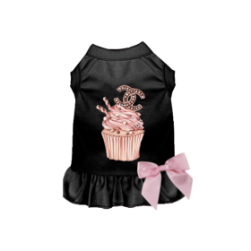 Chewnel Cupcake Dress (Color: Black, size: large)