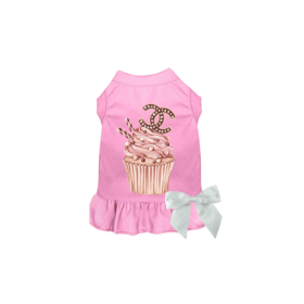 Chewnel Cupcake Dress (Color: Pink, size: X Small)