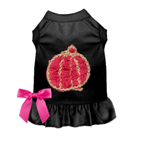 Chiffon Rose Halloween Pumpkin Dress (Color: Black, size: large)