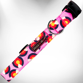 Colorado and Texas Dog Collars (Color: Colorado Pink, size: M 1" width fits 12-18" neck)