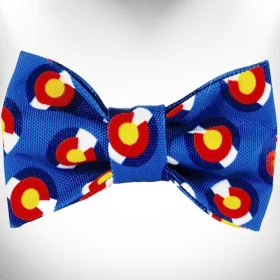 TugGRRR! Toy (Color: Colorado Blue Bow Tie, size: Small 4"x 2")