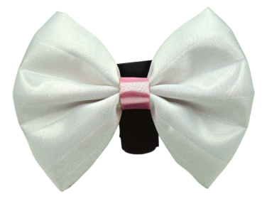 PR3001VA|Pets Ribbons (Color: White-Pink, size: 4")