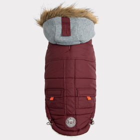 GF Pet  Winter Sailor Parka (Color: Burgundy, size: medium)