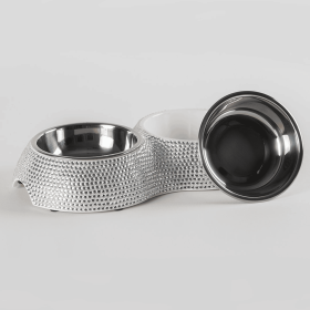 Dining Bowl (Color: silver, size: One size)