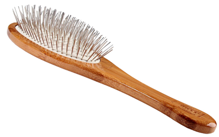 Bass Brushes- Style & Detangle Pet Brush (Color: Dark Bamboo, size: large)