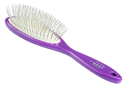 Bass Brushes- Style & Detangle Pet Brush (Color: Royal Purple, size: large)