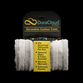 DuraCloud Orthopedic Pet Bed and Crate Pad Contour Cover (Color: silver, size: small)