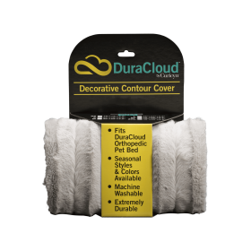 DuraCloud Orthopedic Pet Bed and Crate Pad Contour Cover (Color: silver, size: XX-Large)
