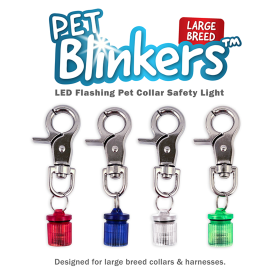 Pet Blinkers Flashing LED Pet Safety Light (Color: Clear - Red/Green/White LED, size: Large Breed)